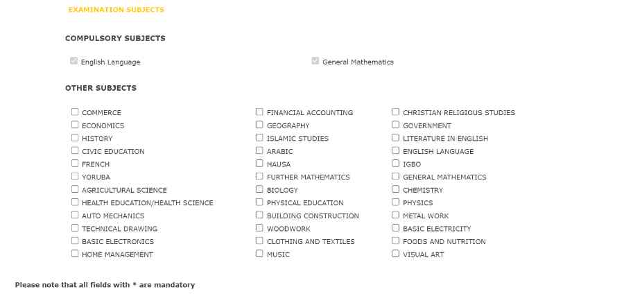 waec subject combination for wassce Arts, commercial and sciences